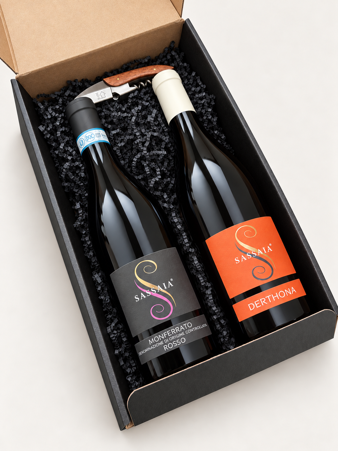 SASSAIA PIEMONTE RED AND WHITE GIFT SET